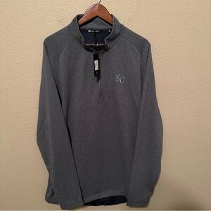 NWT Travis Mathew Men’s Grey Kansas City Royals Quarter Zip Pullover